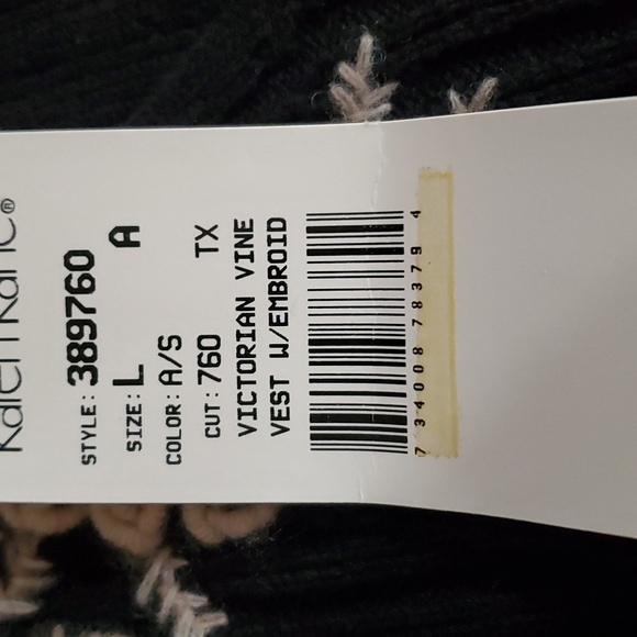 Karen Kane Embroidered Sweater Vest, Size L - Picture 7 of 7